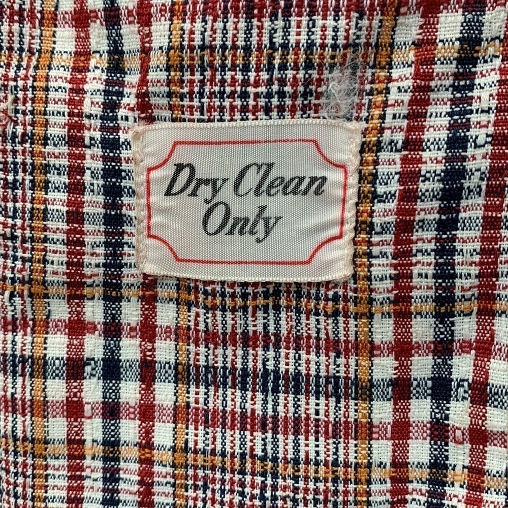 Vintage Plaid Belted Women's Nancy Drew Sherlock Trench Coat Small READ - Picture 6 of 9